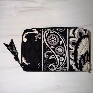 Vera Bradley zip-around wallet in Midnight Paisley